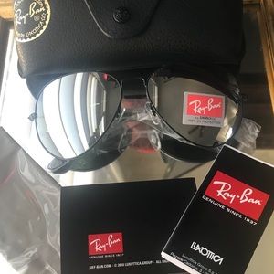 Ray Ban Aviator Large Silver Mirrored